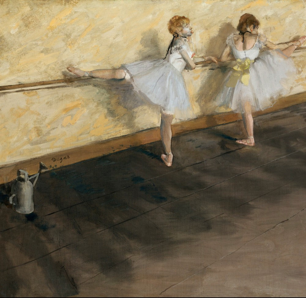 Dancers Practicing At the Barre