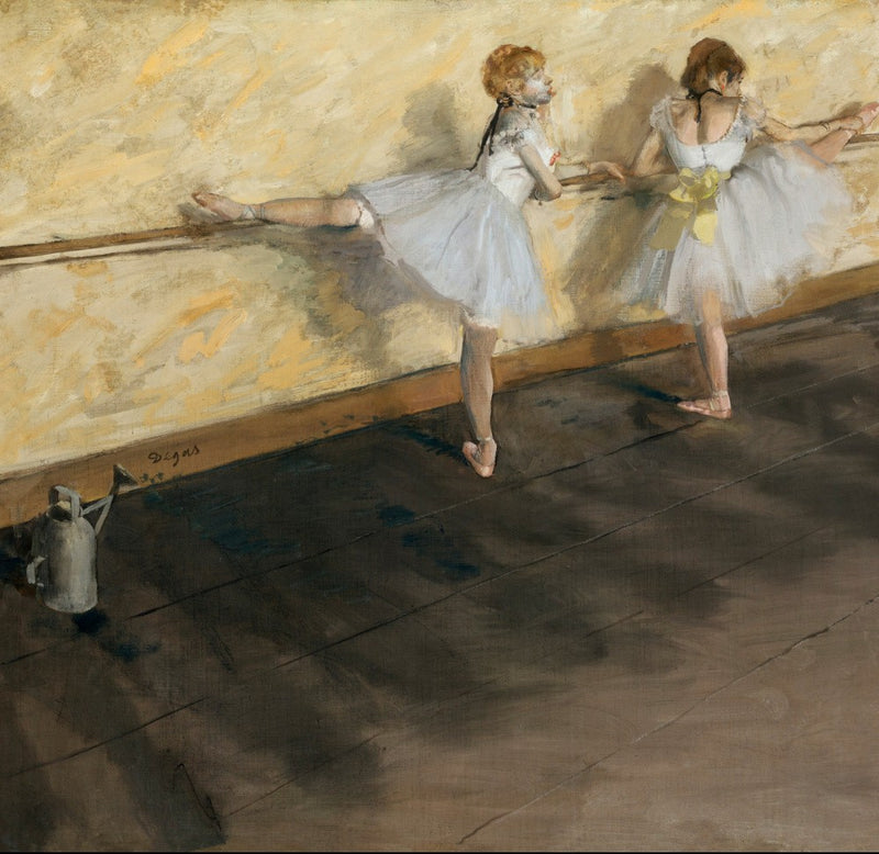 Dancers Practicing At the Barre