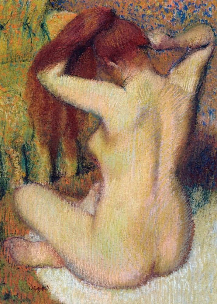 Woman Combing Her Hair