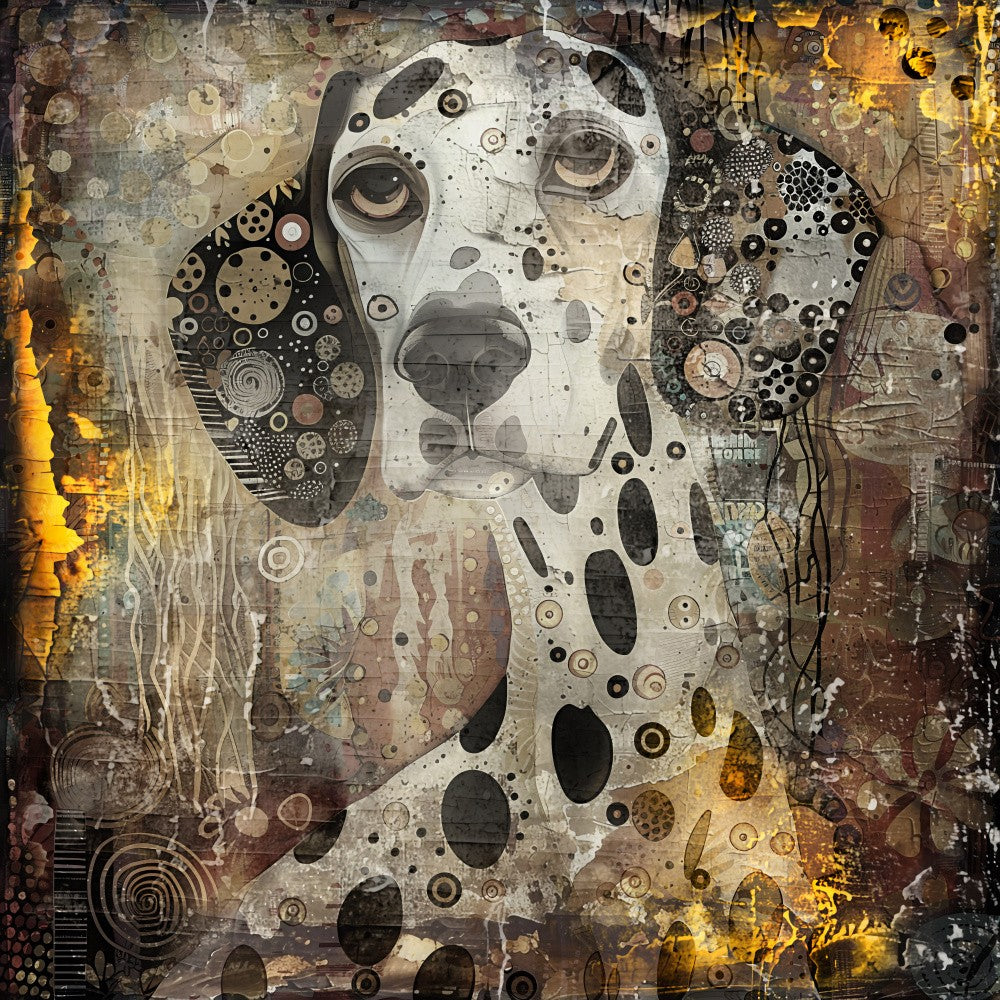 Dog Animal Vintage Art Illustration Wallart 01