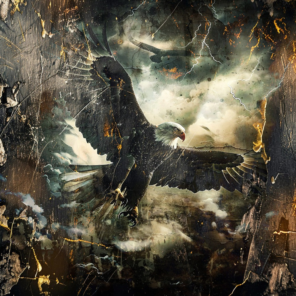Eagle Animal Vintage Art Illustration Wallart 01