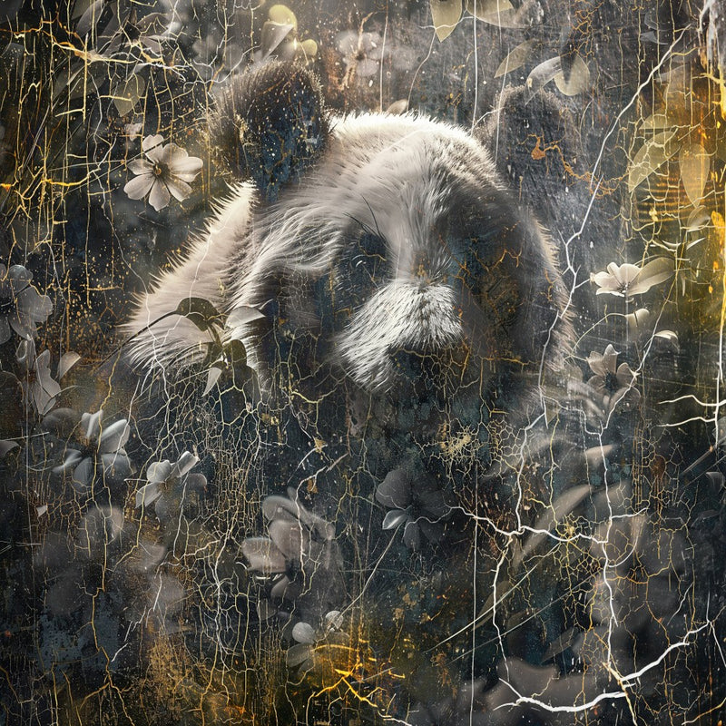 Panda Animal Vintage Art Illustration Wallart 1