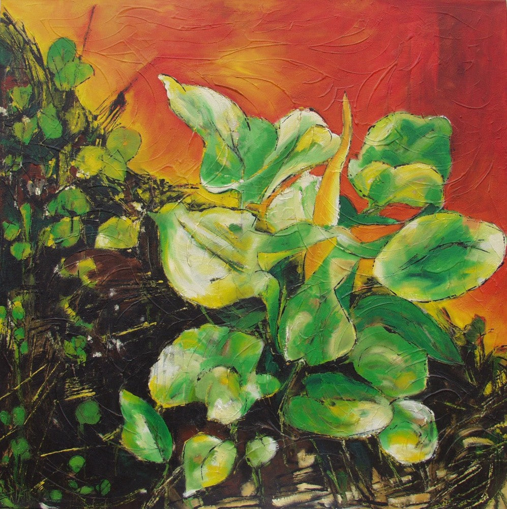 Miriflore,huile,technique Mixte Surtoile,100x100cm Redimensionner