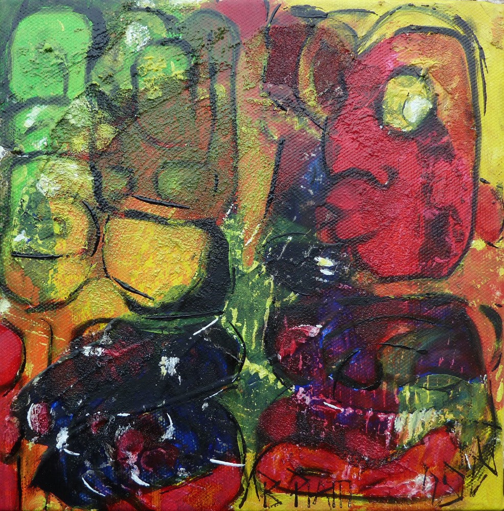 Le Monocle 20 X 20 Cm Huile Sur Toile