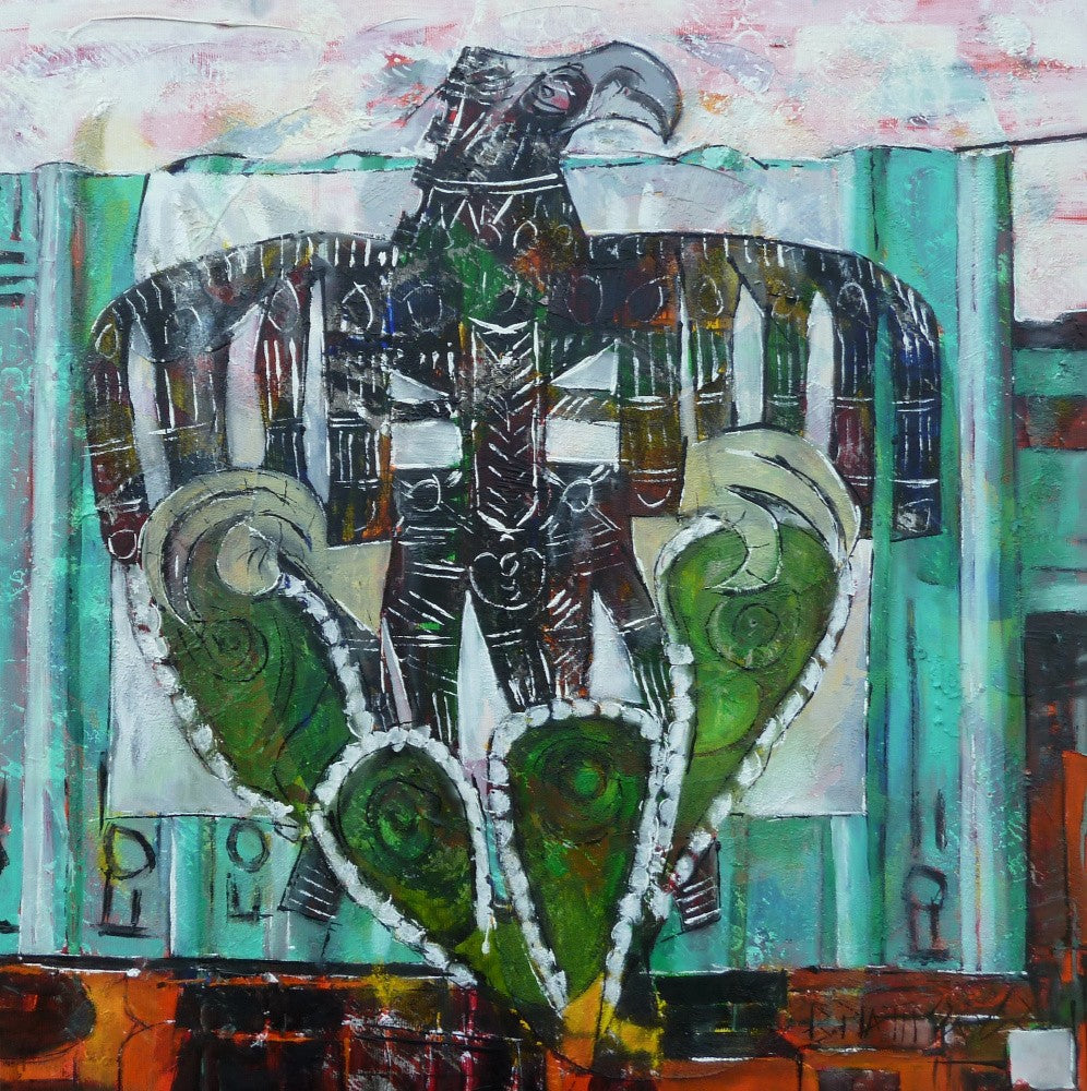  Pas Bouger, Streetart Mexico Df 50 X 50cm Huile Sur Toile 2020