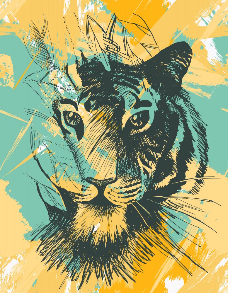 Wild Tiger In Tropics