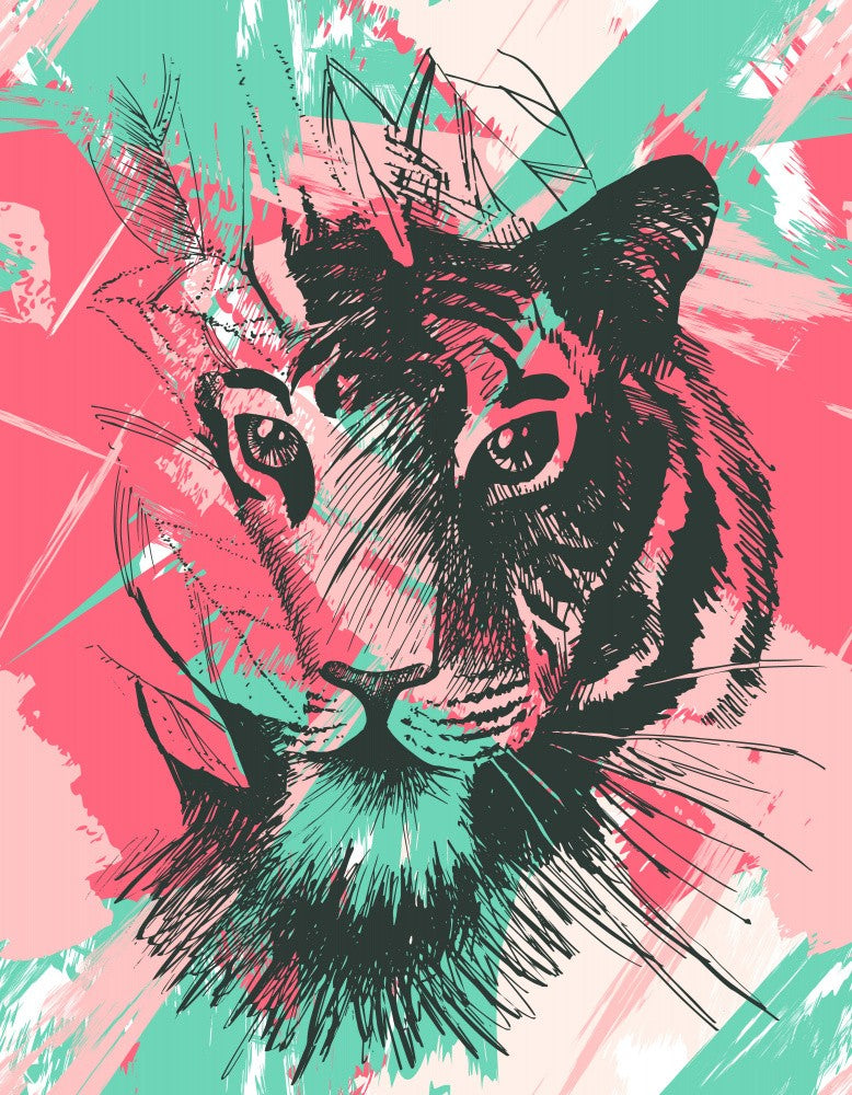 Wild Tiger In Tropical Forest