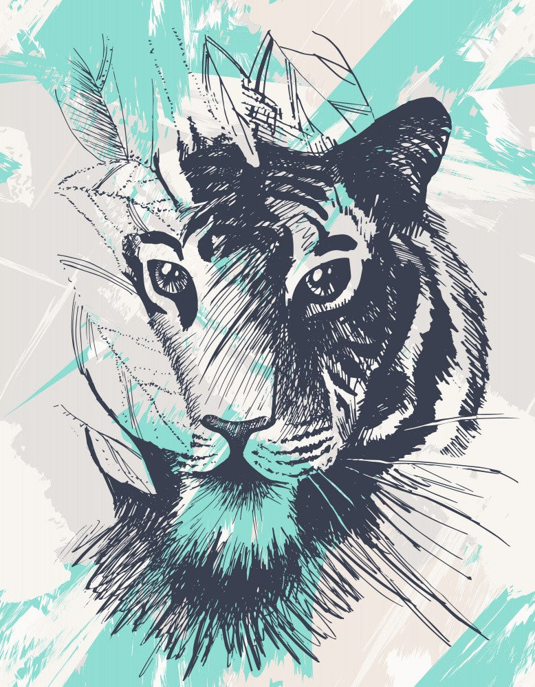 Wild Tiger In Tropical Forest