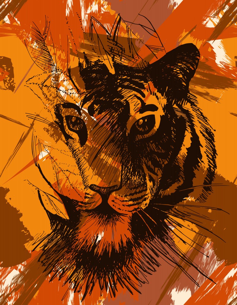 Fiery Tiger Gaze