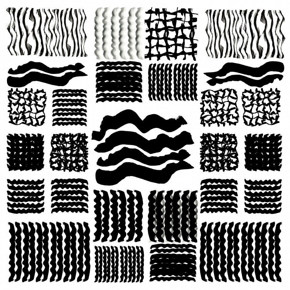 Black and White Squiggle Grid 1