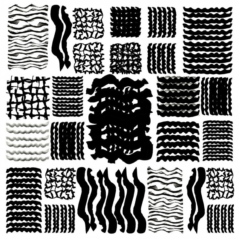 Black and White Squiggle Grid 2
