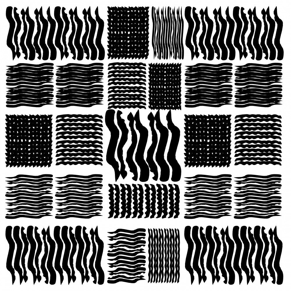 Black and White Squiggle Grid 3