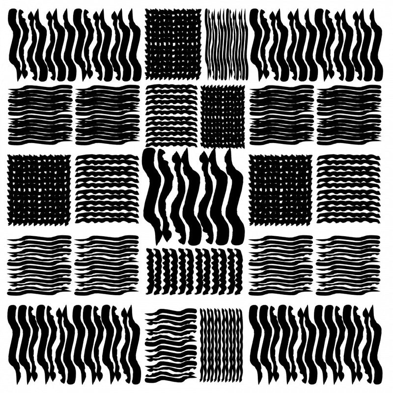 Black and White Squiggle Grid 3