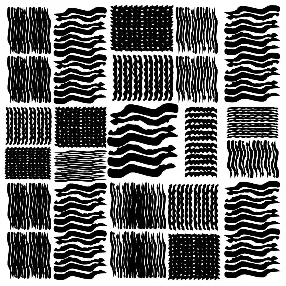 Black and White Squiggle Grid 4