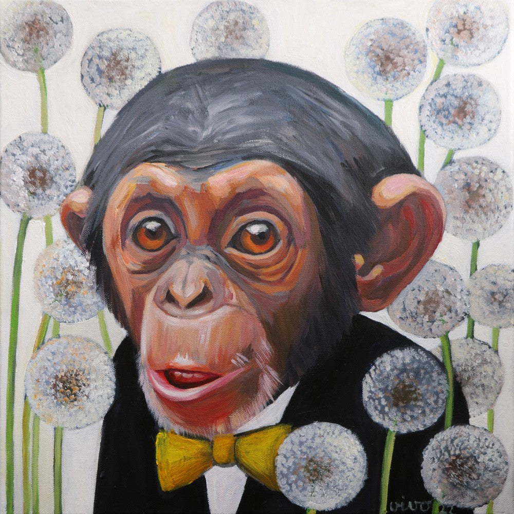 Monkey In A Suit And Yellow Bow Tie