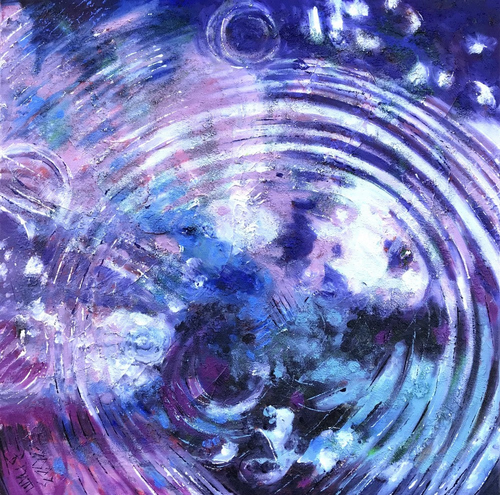 "Des ronds dans l'eau" Huile Sur Toile 2023jpeg Copie