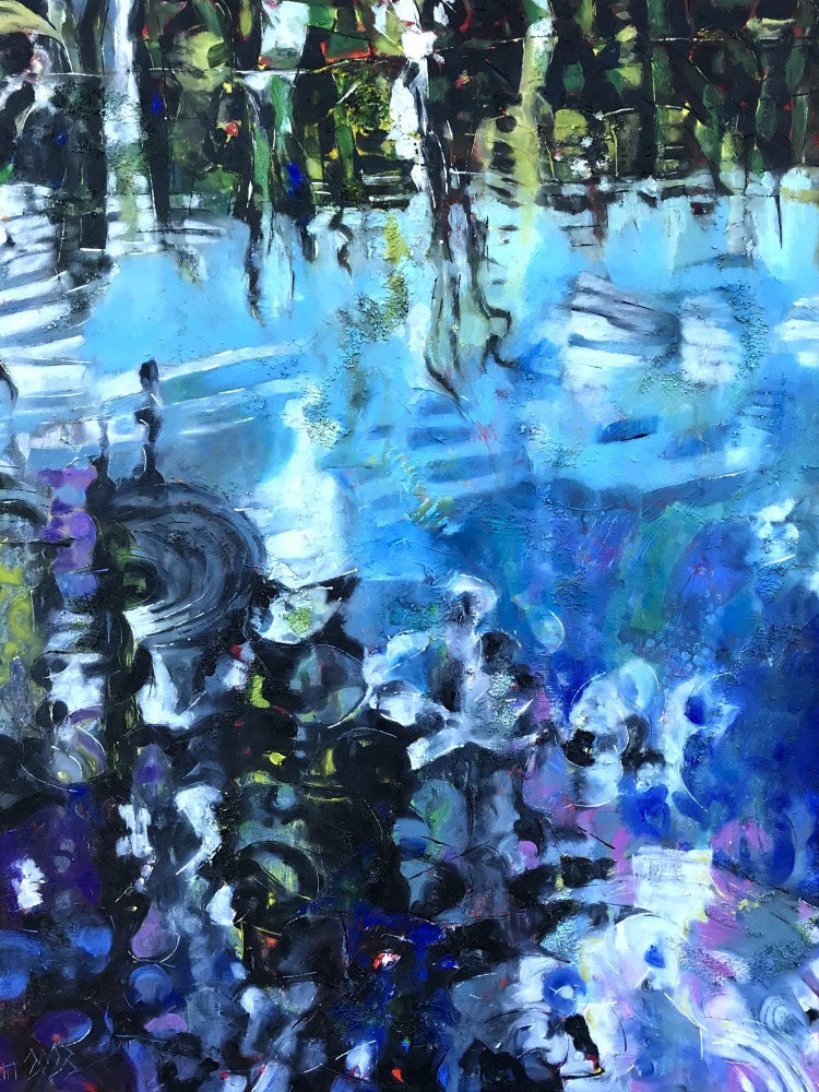 &quot;Louisiana Swamp&quot; 100 X 100 Cm Huile Sur Toile 2023 Copie