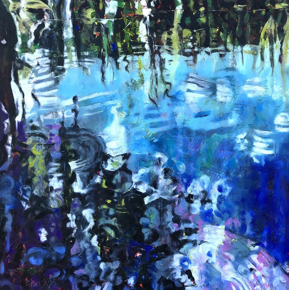 &quot;Louisiana Swamp&quot; 100 X 100 Cm Huile Sur Toile 2023 Copie