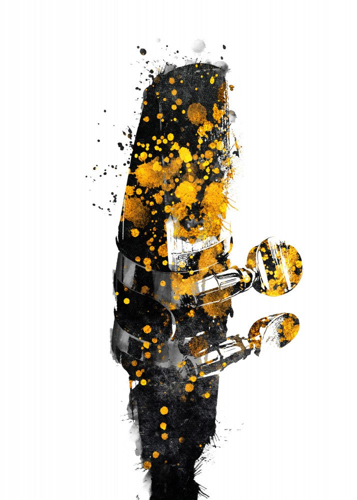 Black and Gold Music Art Saxophone1