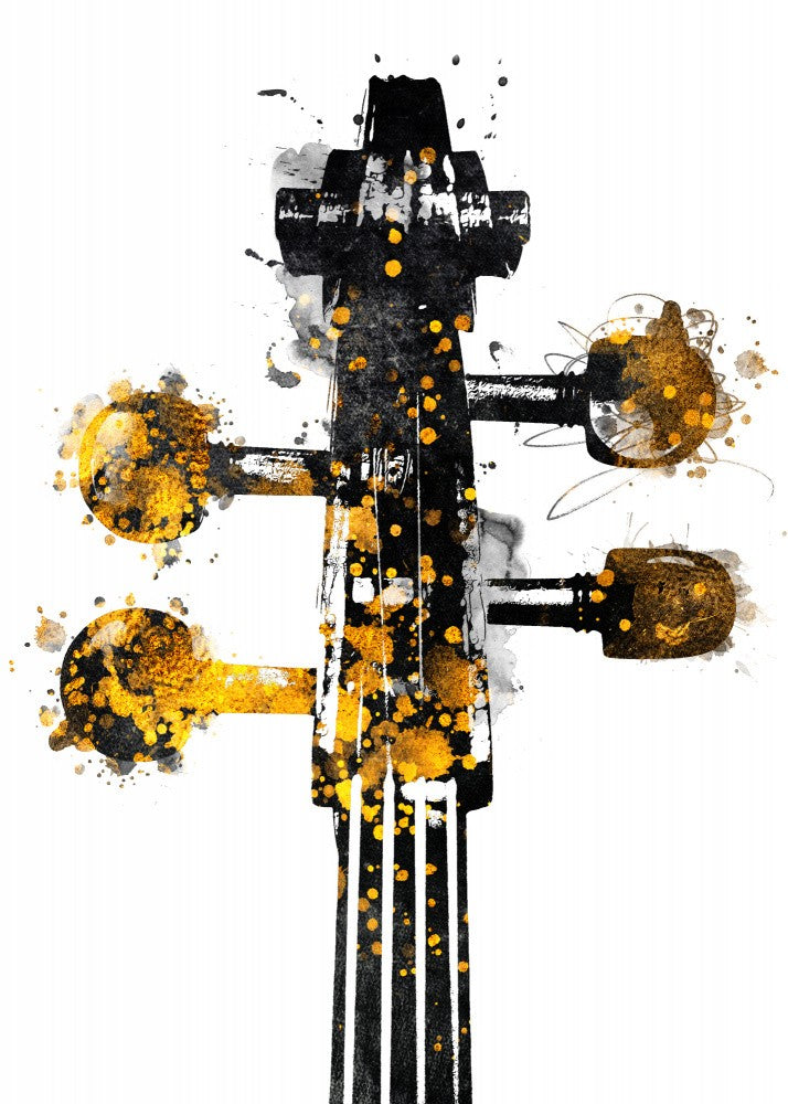 Black and Gold Music Art Violin3