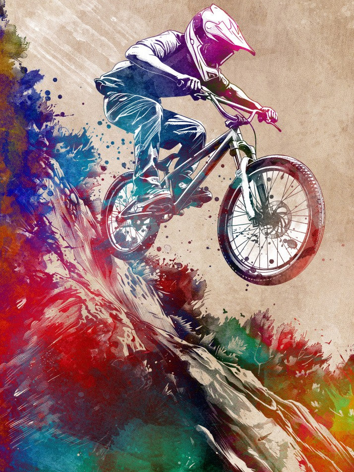 MTB Biker Art Cycling Sport 5