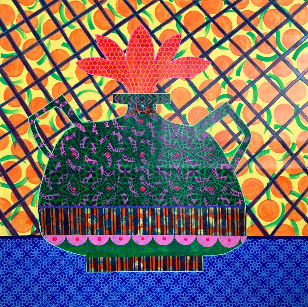Oranges and Flower Vase