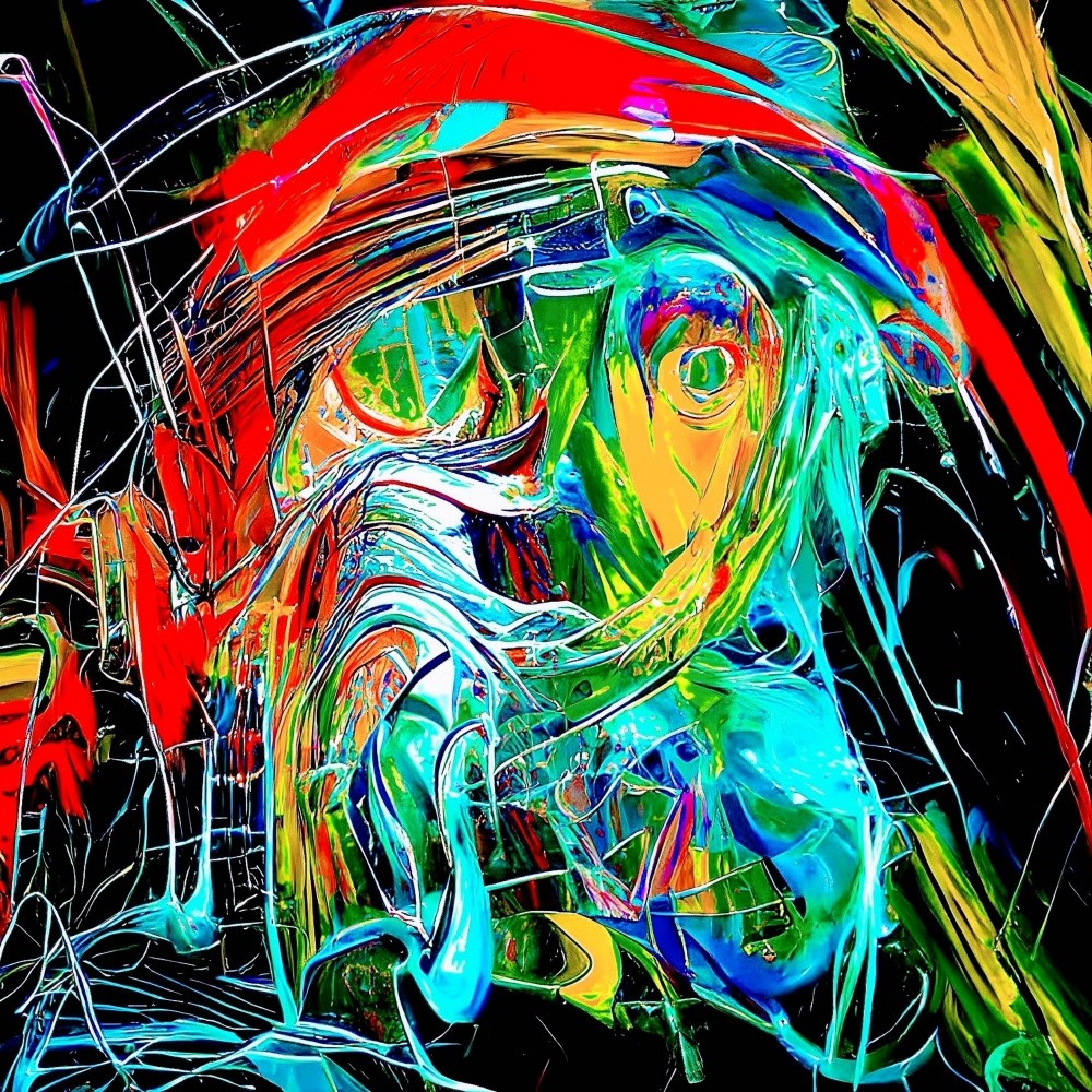 Vibrant Abstract Painting Explores the Complexity of Love and Reality