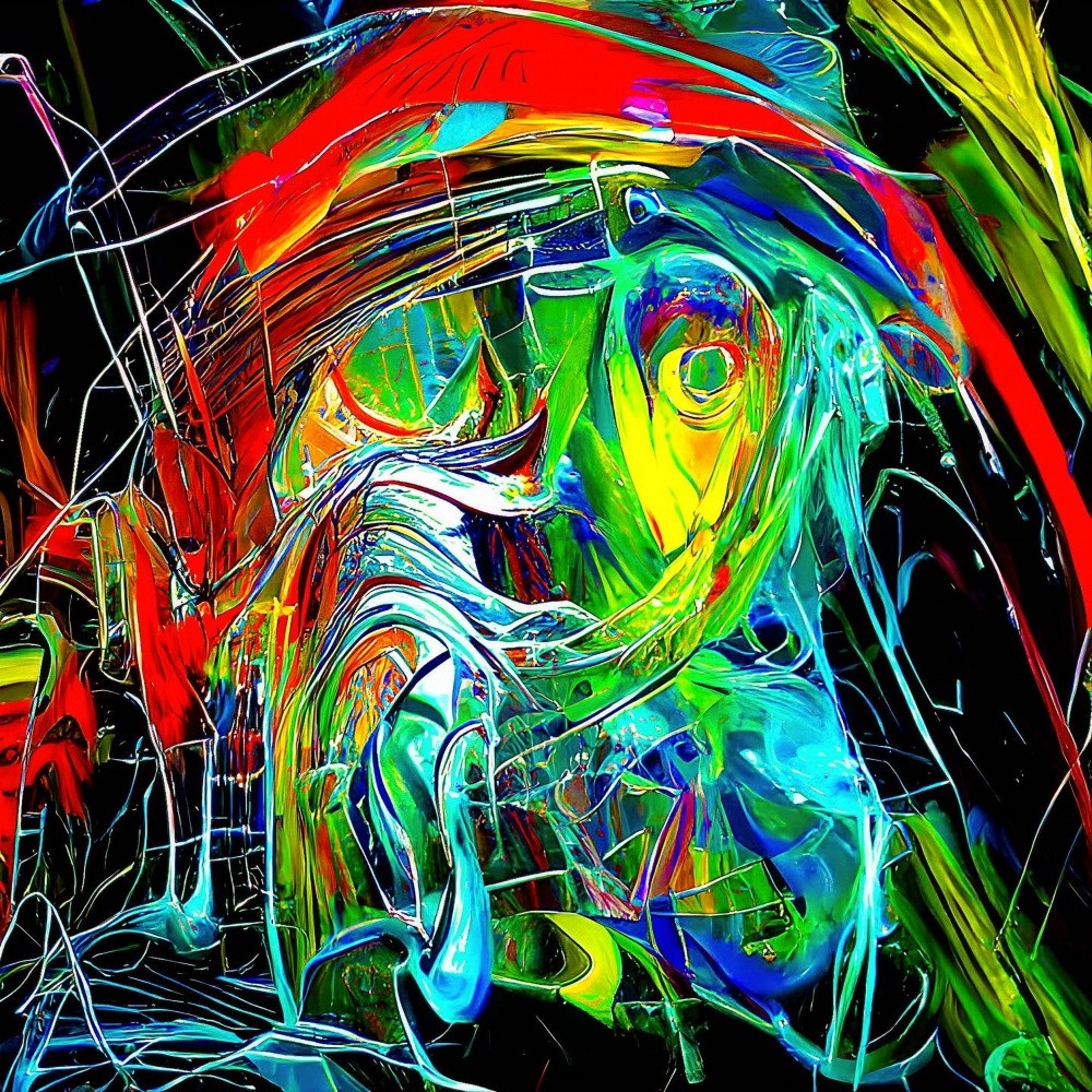 A Digital Tapestry of Vibrant Hues and Intricate Lines
