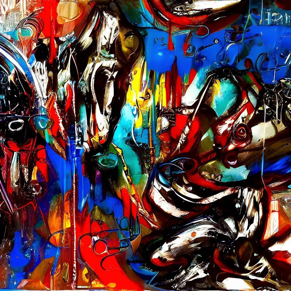 Vibrant Odyssey: A Horse and Rider's Journey