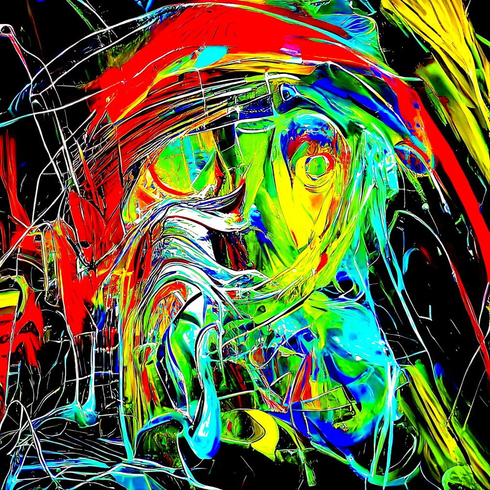 Abstract Digital Painting Exploring the Essence of Love and Reality
