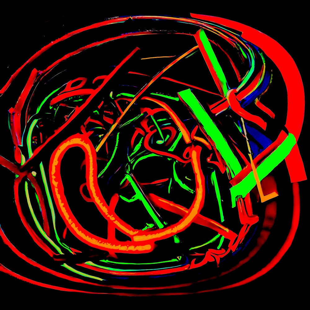 Abstract Digital Painting Exploring Love and Reality