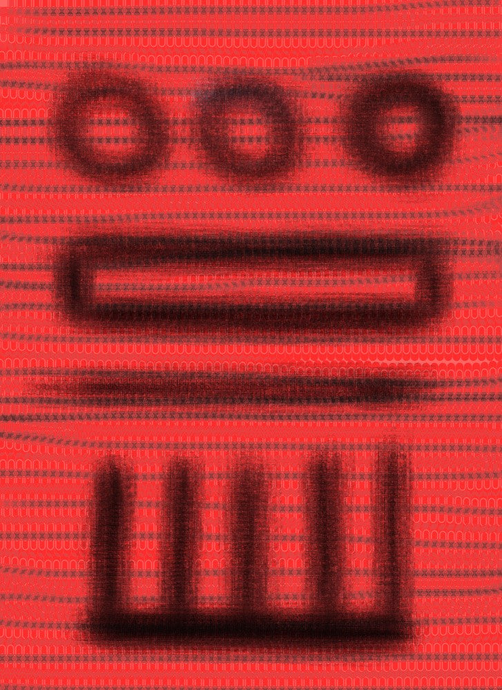 Red Abstract Face