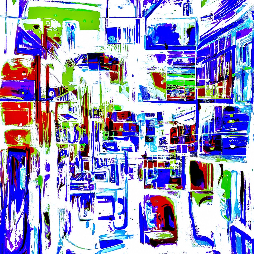 Digital dreamscape: a kaleidoscope of colors and lines
