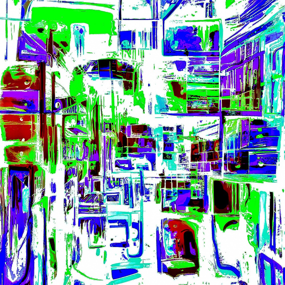 Digital dreamscape: a symphony of vibrant colors and abstract lines