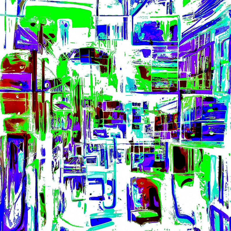Digital dreamscape: a symphony of vibrant colors and abstract lines