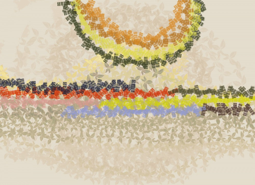 Farbenfrohe Mosaikwellen