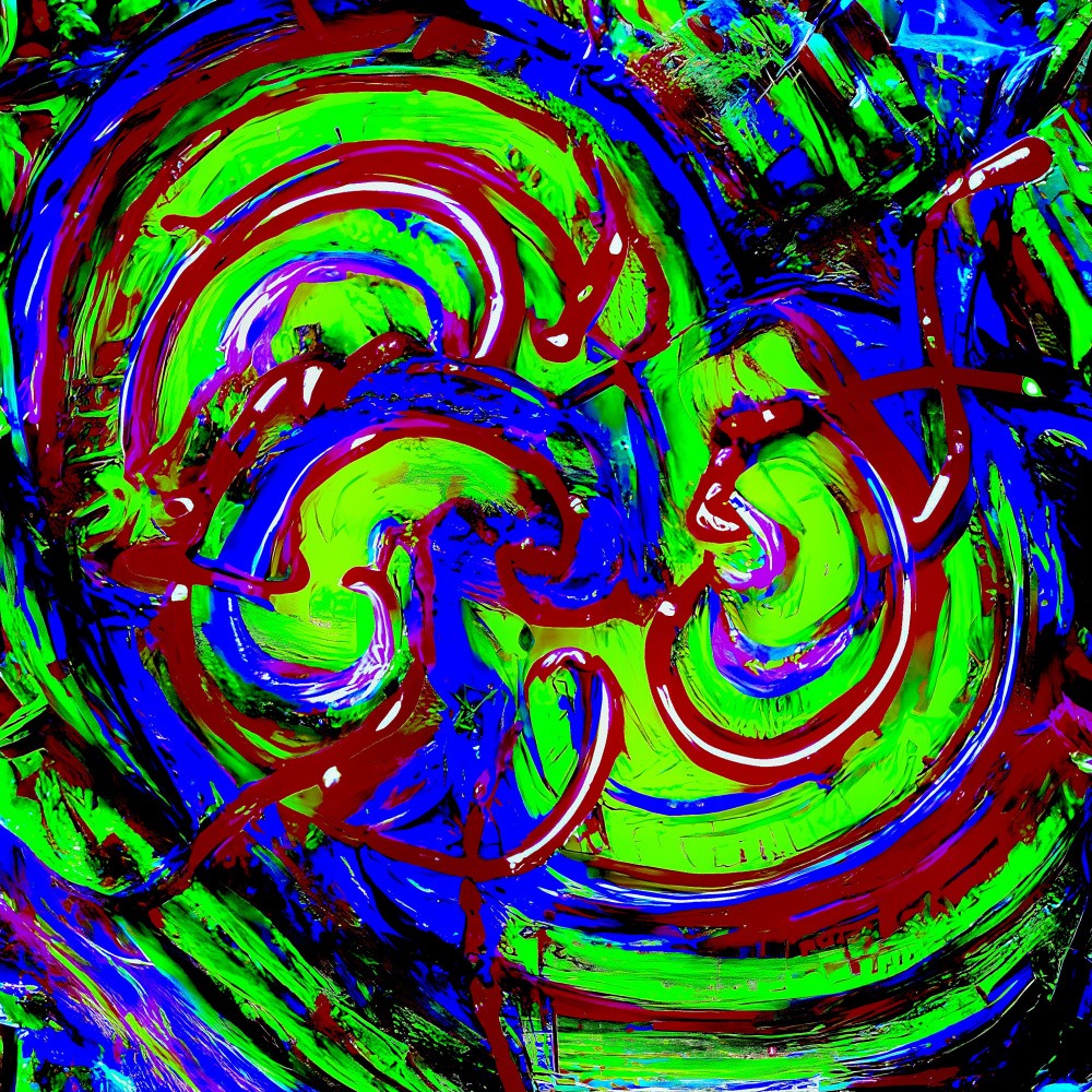 Whirlwind of color: a digital abstract painting