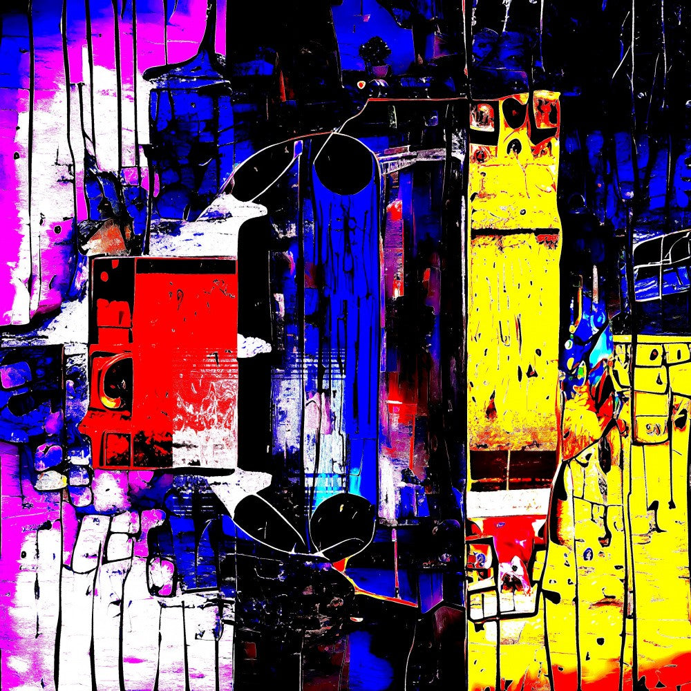 A digital dreamscape of vibrant colors and abstract lines
