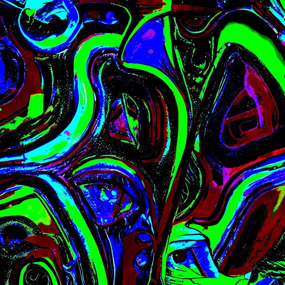 A nighttime symphony of digital dreamscape in vivid hues