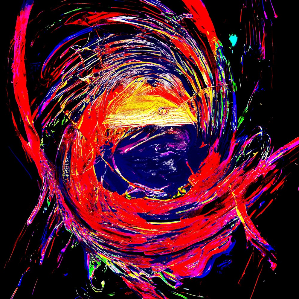 Abstract digital art: a whirlwind of color and light