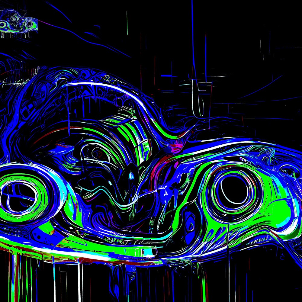 Neon dreamscapes: a digital journey through abstract lines and colors