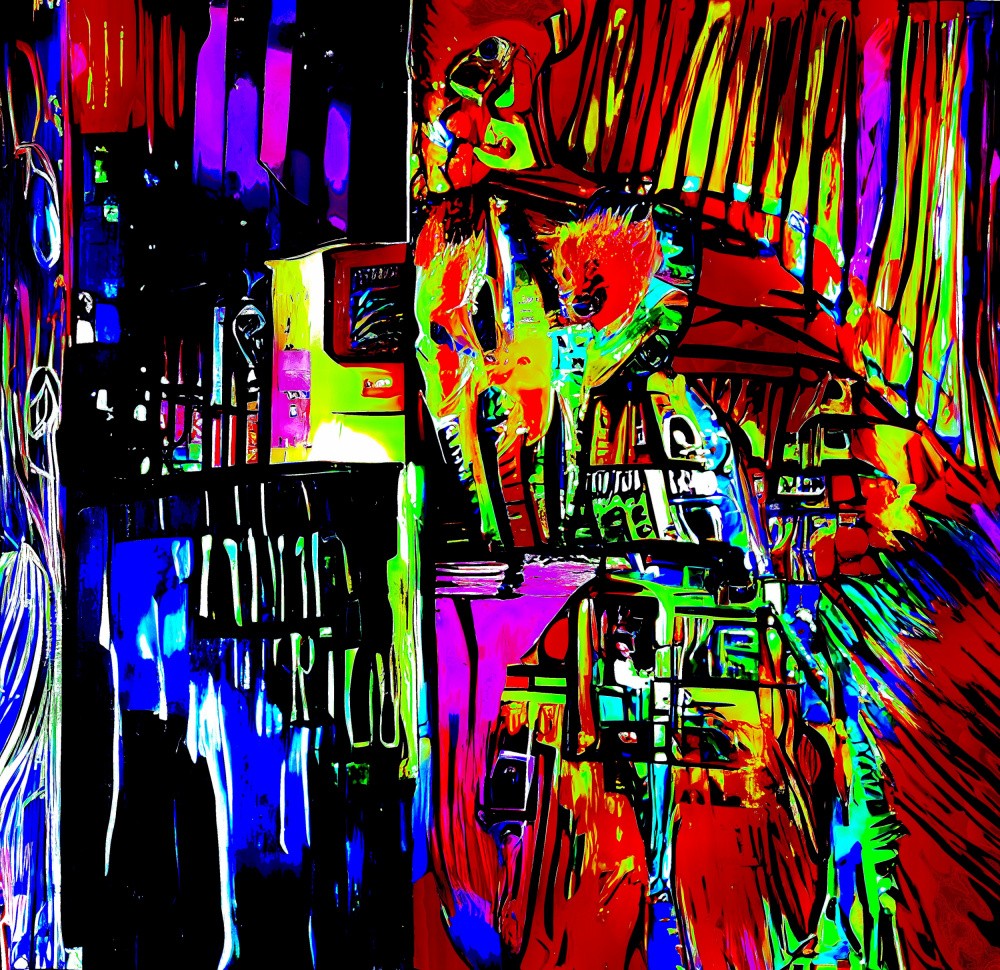 Digital dreamscapes: a vivid expression of abstract thought in vibrant hues