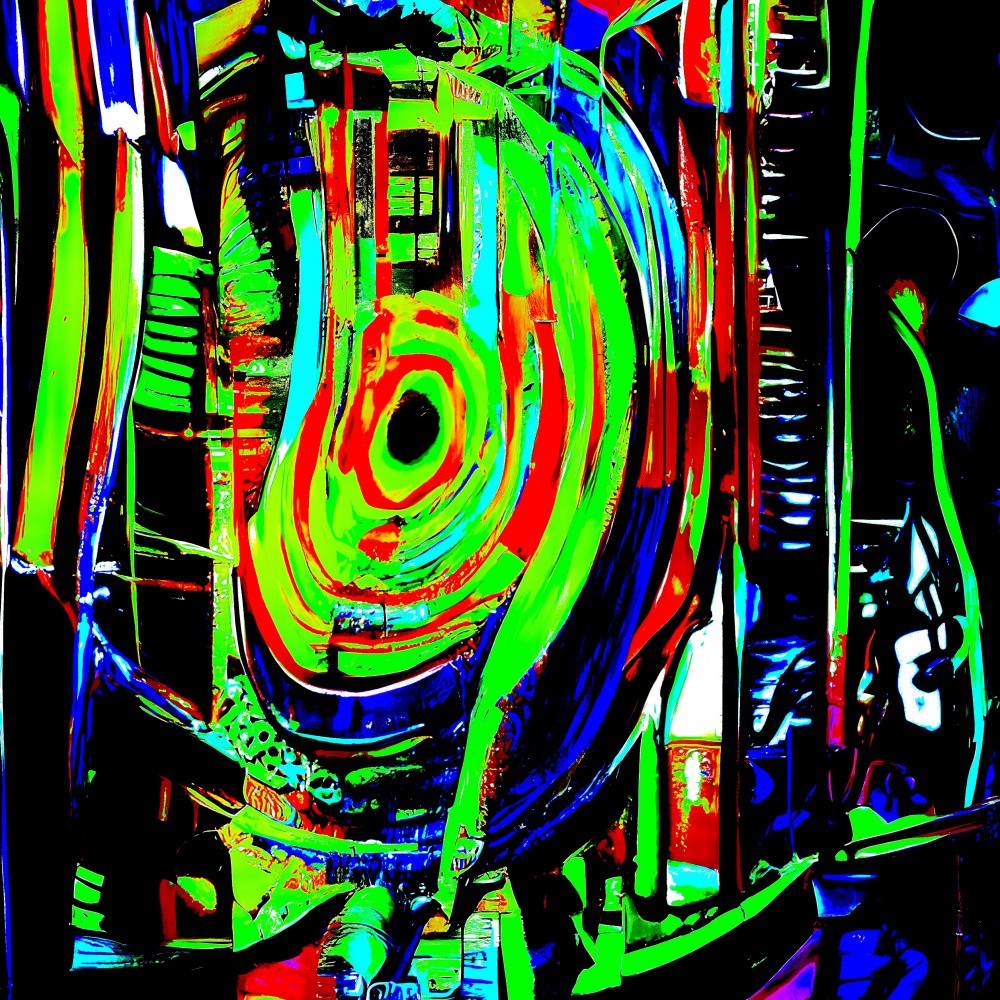 Digital dreamscape: spiraling through vibrant hues