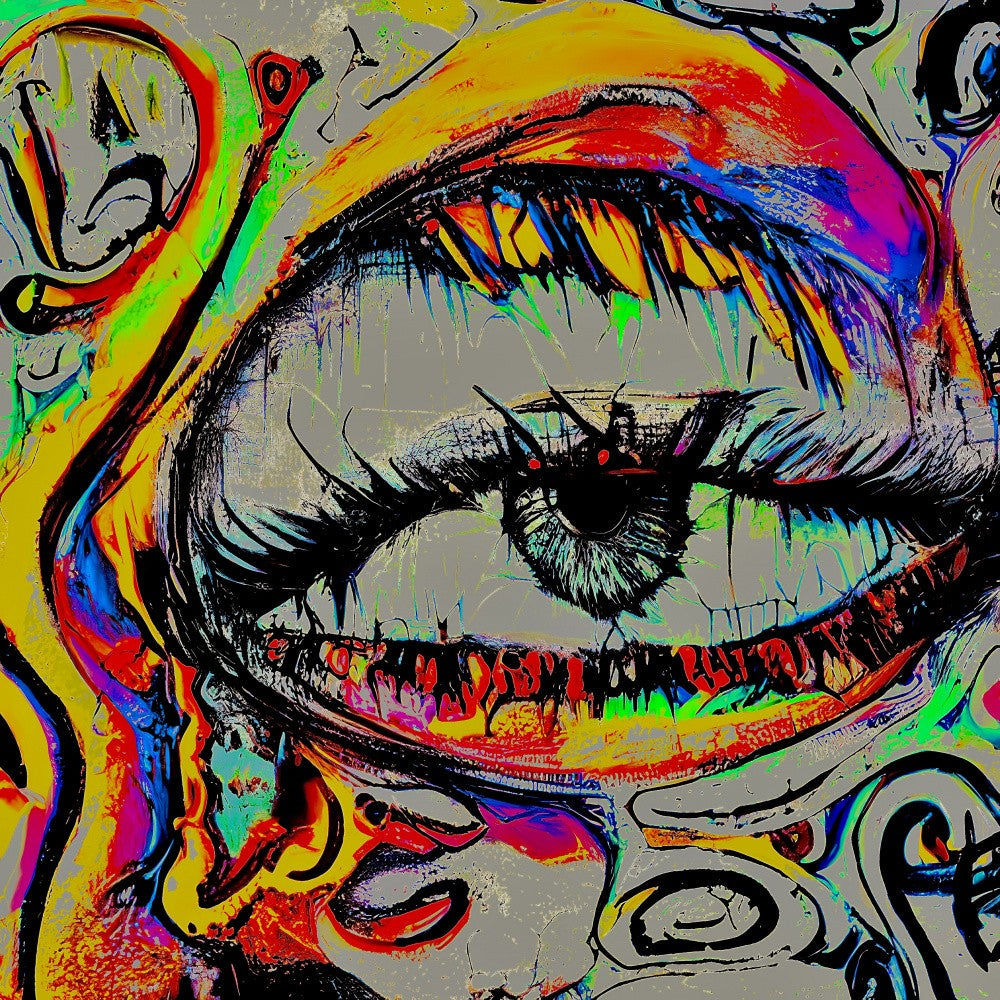 A digital dream of an eye gazing into the infinite