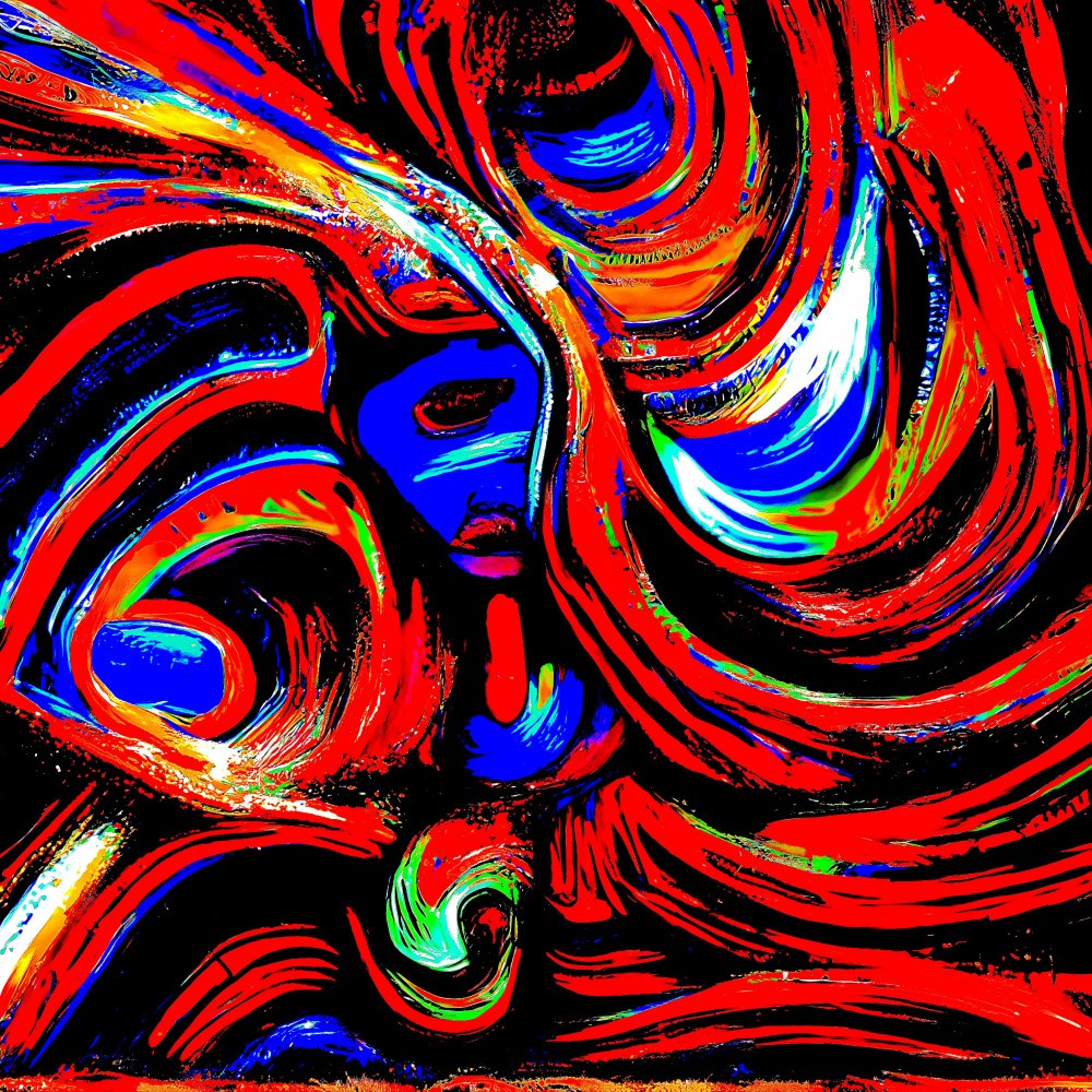 Digital dreamscape in vibrant hues: an abstract expression of imagination