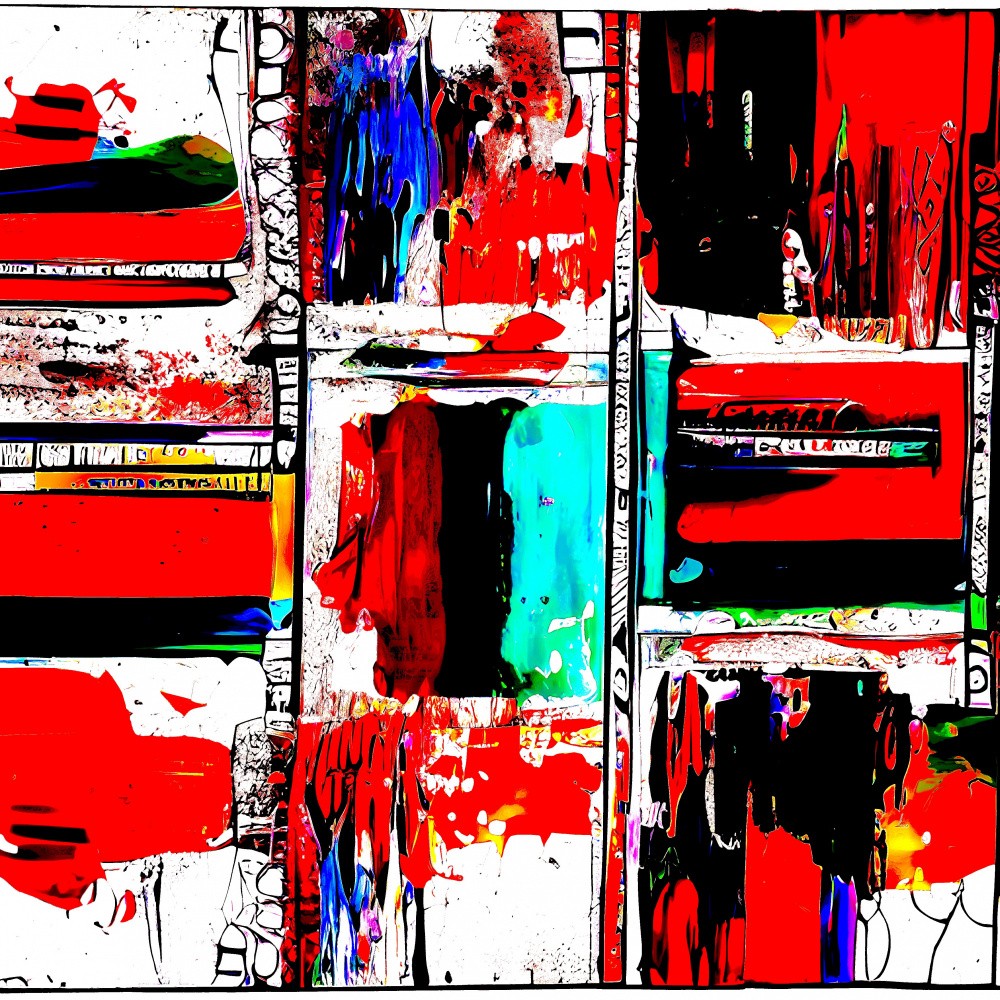 Abstract digital art: a symphony of color and lines