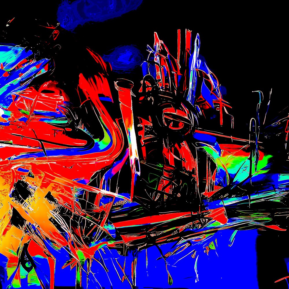 Digital dreamscapes: abstract painting in vibrant hues