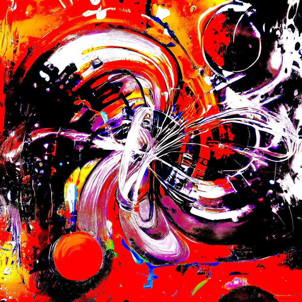 Digital dreamscape of vibrant swirls and cosmic echoes