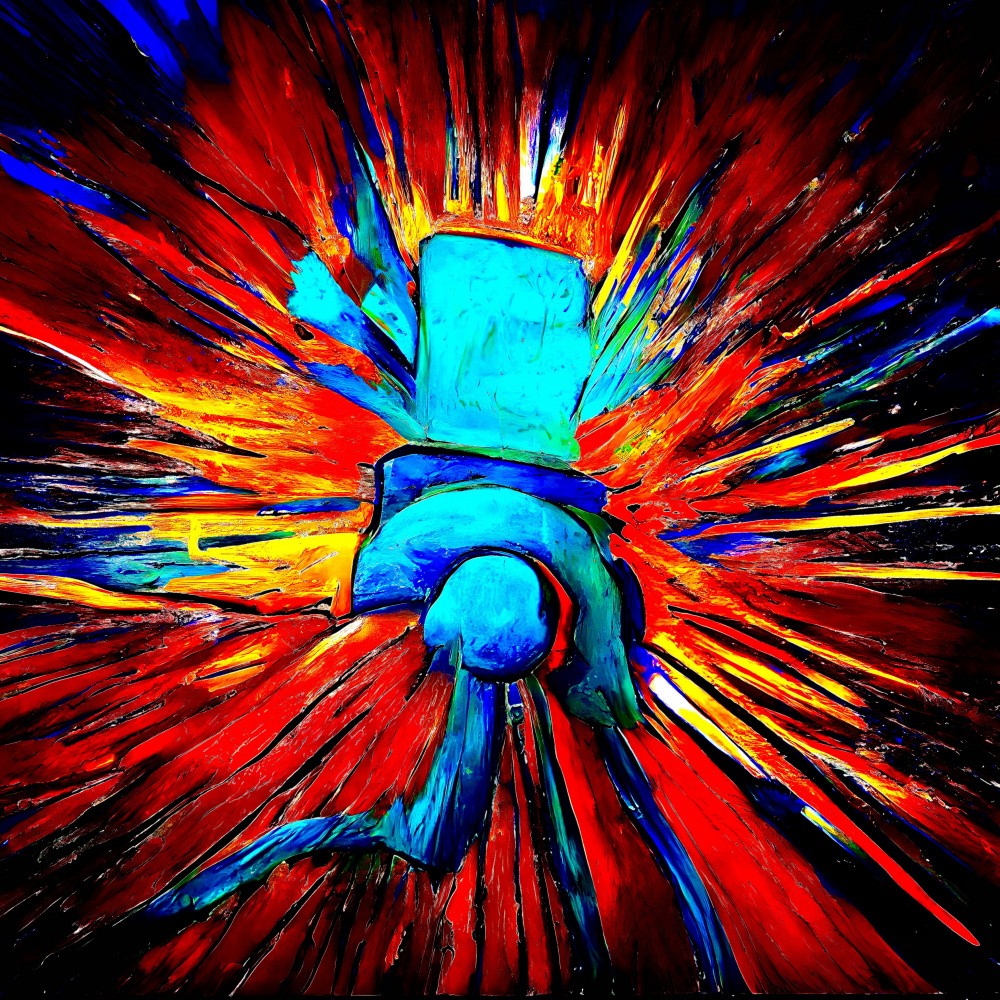 A digital dream in vivid hues: exploring the subconscious through abstract expressionism