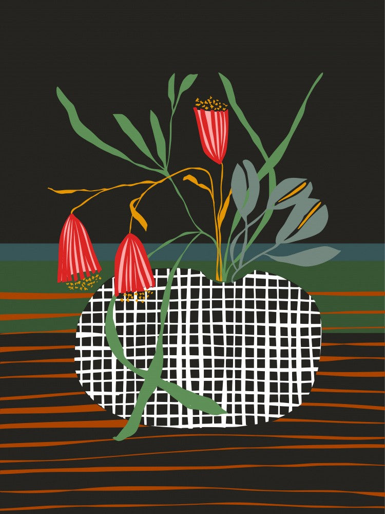 Midcentury Vase Dark
